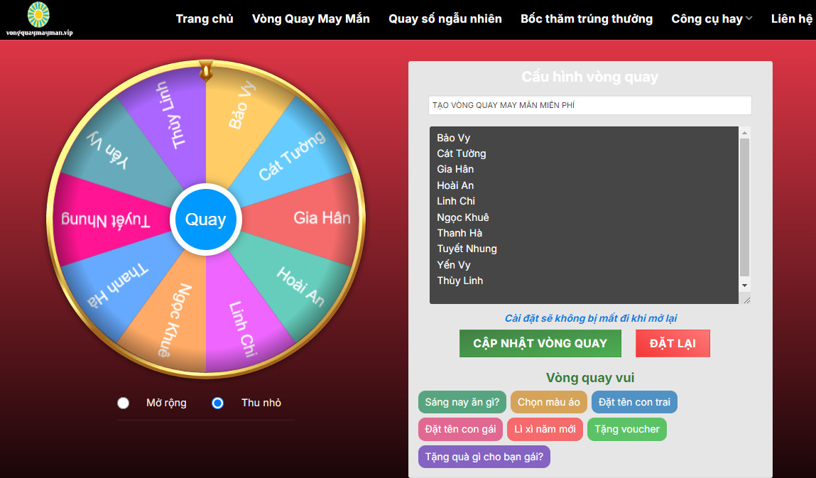 Vòng Quay May Mắn VIP